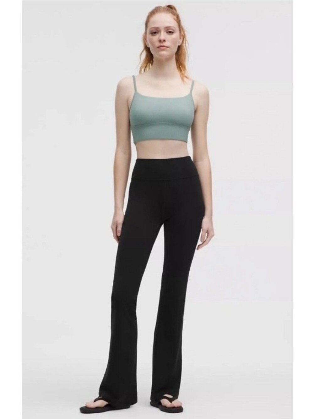Lululemon Groove Pant Flare Super High Rise Nulu Sz 10 Black Split Legging Yoga - Picture 2 of 16